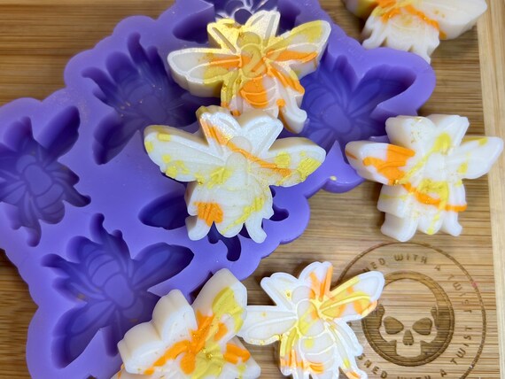 ZOOMPIL Forma di Silicone a Nido D'ape, 6 pezzi Stampo in Silicone Fondente, Ci Sono Api, Nido d'ape, Fiori di Fiori, Per Biscotti Al Cioccolato, Cupcake e Torte