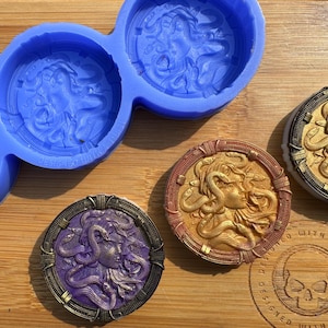 Medusa Silicone Mould for Wax, Resin, Clay, Fondant, Chocolate, Isomalt, Soap, Cake Toppers & More. Silicone Mold.