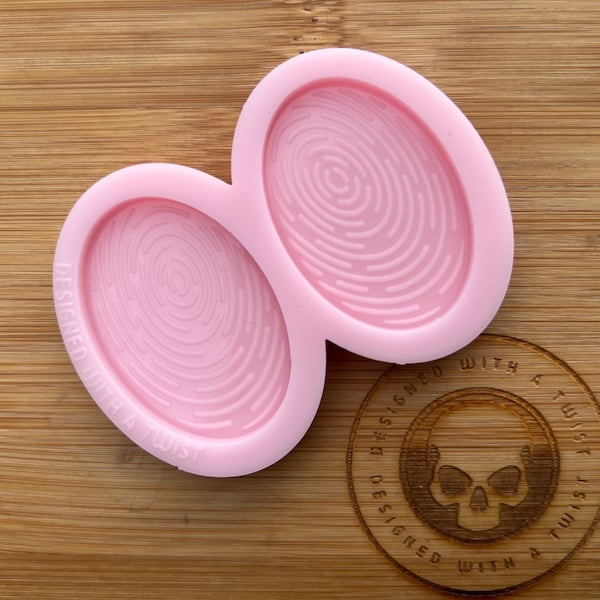 Fingerprint Earring Silicone Mold. Fingerprint Earring Mold. Silicone mould for resin craft.