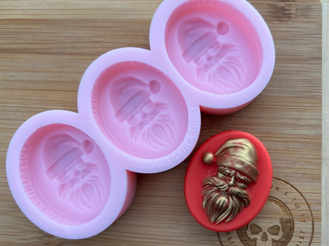 Vintage Santa Wax Melt Silicone Mold for Wax. Santa Claus Wax Melt