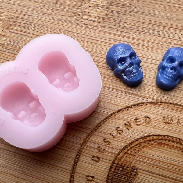 Mini Skull Stud Earring Silicone Mold for Resin Casting - DIY Jewellery Crafting Accessories