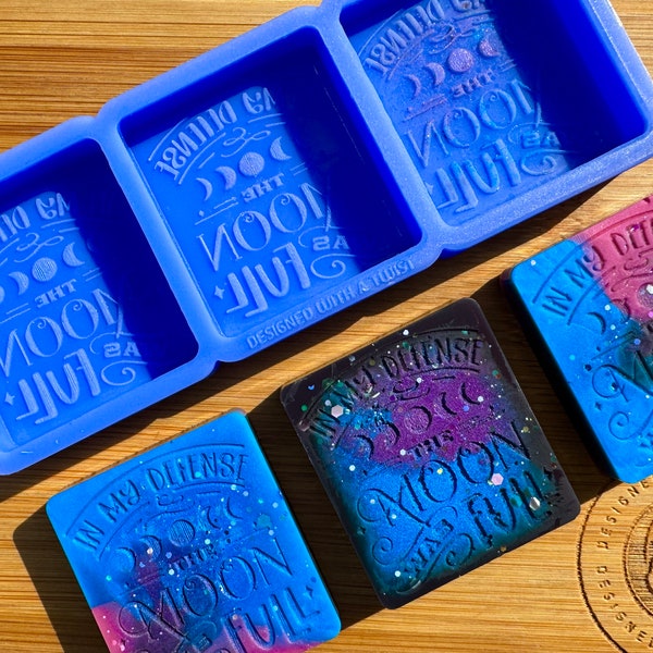 Silikonform Es war eine Vollmond Wachs Schmelz Silikonform für Wachs, Resin, Ton, Fondant, Schokolade, Seife, Cake Topper & mehr.