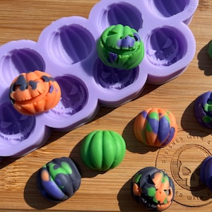 Mini 3D Pumpkins Wax Melt Silicone Mold for Wax. Pumpkin Wax Melt Silicone Mould. Halloween Silicone Mold.