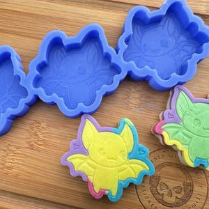 Baby Bat Silicone Mould for Wax, Resin, Clay, Fondant, Chocolate, Isomalt, Soap, Cake Toppers & More. Silicone Mold.