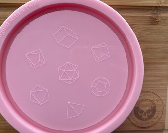 Molde para bandeja de joias. Bandeja de dados Molde de resina de silicone DnD. Molde para bandeja de dados de joias.