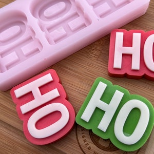 Ho Ho Ho Wax Melt Silicone Mold for Wax. Christmas Ho Wax Melt Silicone Mould.