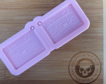 Silikonform für Kassettenohrringe. Kassette Ohrring Mold. Silikonform für Resin-Basteln.