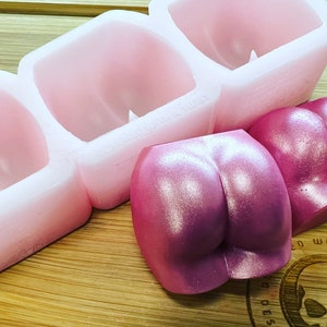 Molde de silicona para cera derretida para glúteos. Molde de silicona para cera derretida para glúteos. Molde para cera derretida para glúteos.