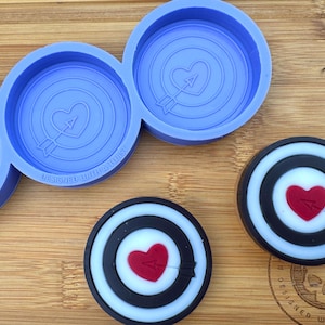 Amor&#39;s Zielscheibe Silikonform für Wachs, Resin, Ton, Fondant, Schokolade, Isomalt, Seife, Cake Toppers & mehr. Silikonform.