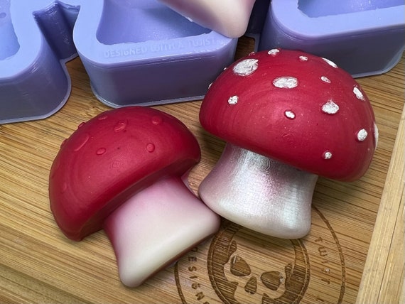 Mushroom 3D Wax Melt Silicone Mold for Wax. Mushroom Wax Melt Silicone Mould.  