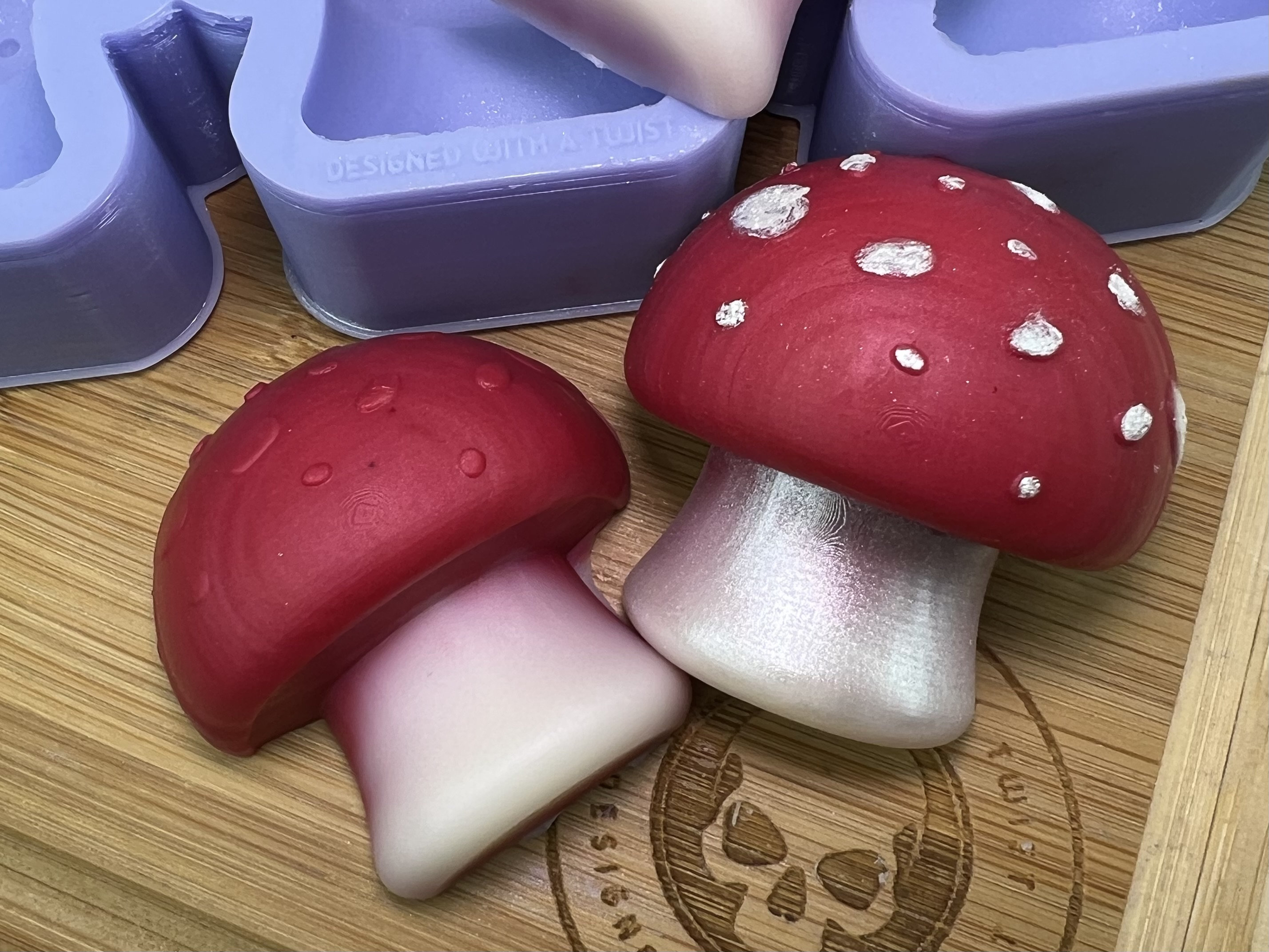 Stampi In Silicone A Forma Di Fungo Primaverili - 5 Pezzi Per Resina, Sapone E Gesso - Kit Fai Da Te Pasquale 3D