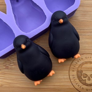 Penguin Trio Wax Melt Silicone Mold. Bird Wax Melt Silicone Mould. Penguin Silicone Mould.