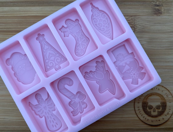 Christmas Hoba Box Wax Melt Silicone Mold for Resin. Wax Melt