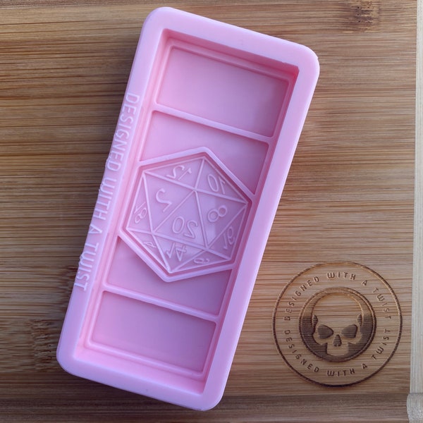 D20 Snapbar Silicone Mold for Resin Casting and Wax.
