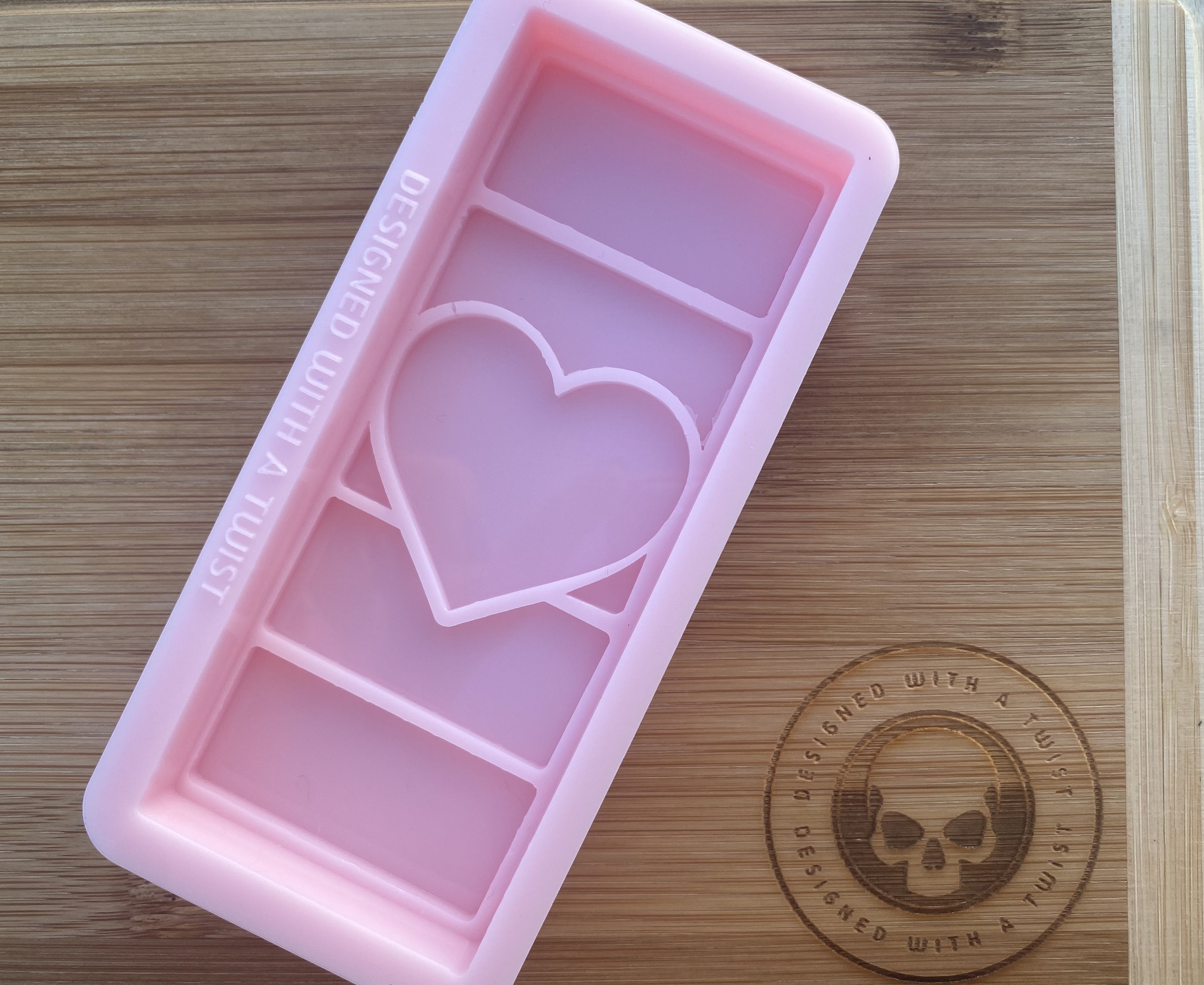 Love Heart Snapbar Silicone Mold for Resin. Wax Melt Silicone Etsy