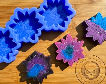 Silicone Mold Pointed Skull Flower Wax Melt Silicone Mould for Wax, Resin, Clay, Fondant, Chocolate, Soap, Cake Toppers & More.