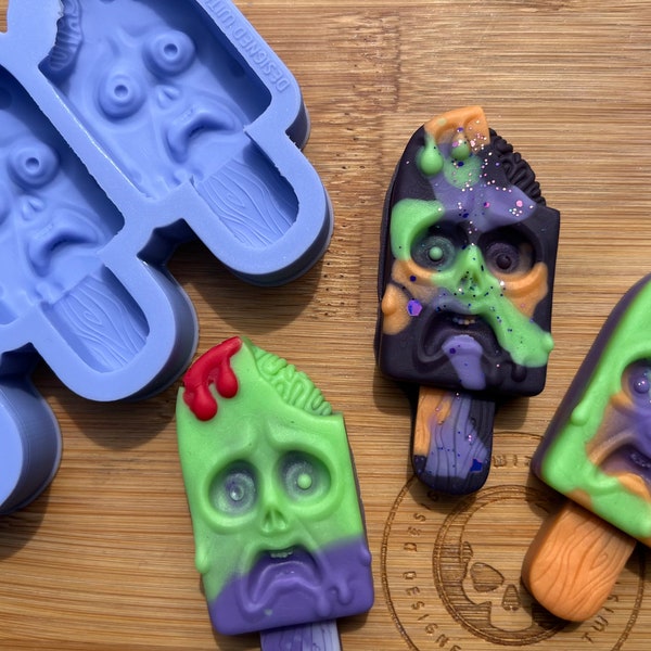 3d  Zombie Lolly Wax Melt Silicone Mold for Wax. Wax Melt Silicone Mould. Halloween Silicone Mold. Toe Tag Silicone Mould