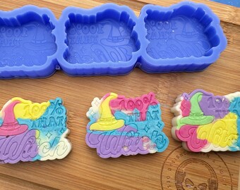 100% That Witch Silicone Mould for Wax, Resin, Clay, Fondant, Chocolate, Isomalt, Soap, Cake Toppers & More. Silicone Mold.