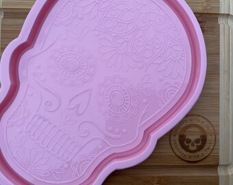 Zucker Schädel Schmuckstück Tablett Mould. Candy Skull Tablett Silikonform. Würfelform Silikonform Harzform DnD