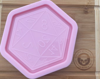 Molde de bandeja de dados D20 Molde de resina de silicone