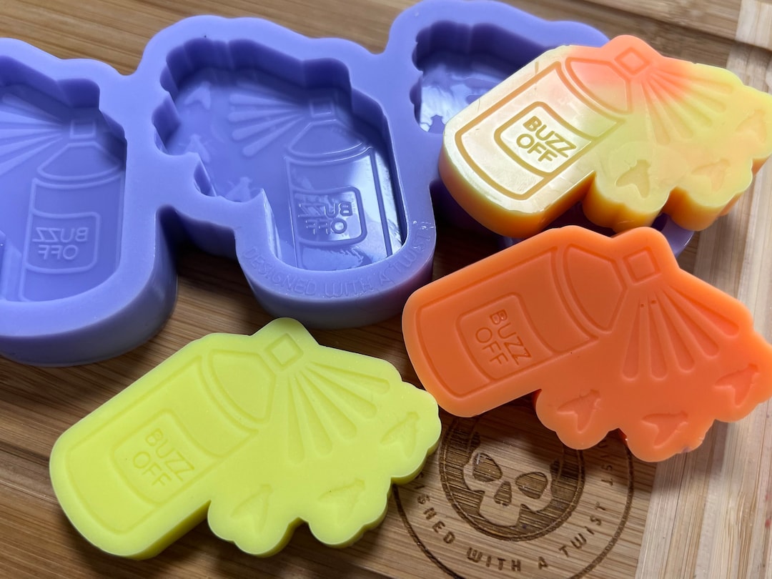 Fly Spray Wax Melt Silicone Mold for Wax. Summer Wax Melt Silicone Mould. Wax Melt Mold