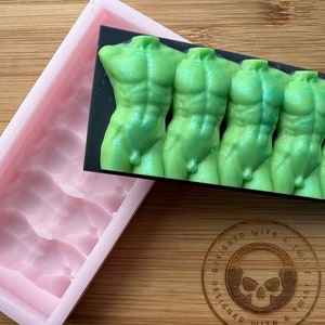 Front Facing Hercules Torso Snapbar Silicone Mold. Wax Melt Silicone Mould.