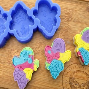 Ghostie Silicone Mould for Wax, Resin, Clay, Fondant, Chocolate, Isomalt, Soap, Cake Toppers & More. Silicone Mold.