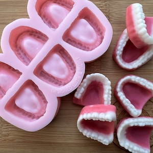 3d False Teeth Wax Melt Silicone Mold for Wax. False Teeth Wax Melt  Silicone Mould. 