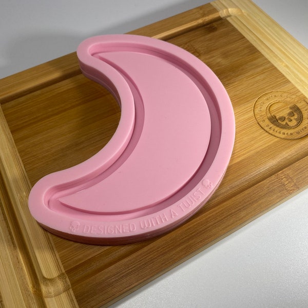 Moon Tray Silicone Mold. Moon Tray Mold. Silicone mould for resin craft. Half Moon Tray Mold. Resin Mold.