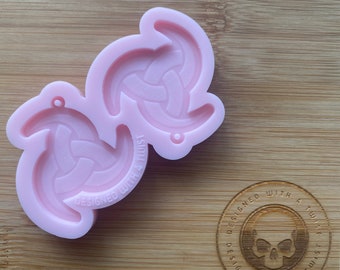 Odin’s Horns Earring Silicone Mold. Norse Viking Earring Mold. Silicone mould for resin craft.