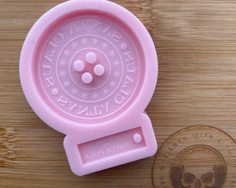 Santa Button Silicone Mold. Silicone Mould for Resin Craft
