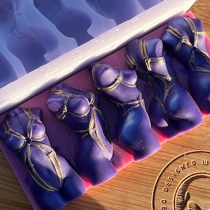 Shibari Goddess Torso Snapbar Silicone Mold for Wax Melts and Candle Making