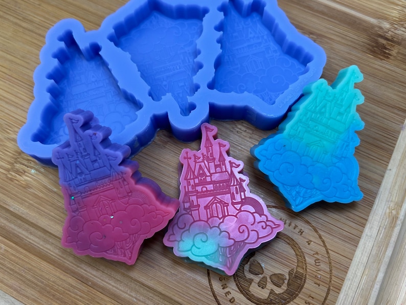 Dream Castle wax Melt Silicone Mold for Resin. Castle Wax Melt Silicone Mould. image 1
