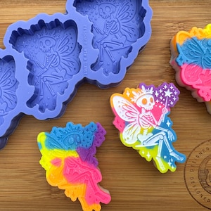 Skeleton Fairy Silicone Mould for Wax, Resin, Clay, Fondant, Chocolate, Isomalt, Soap, Cake Toppers & More.