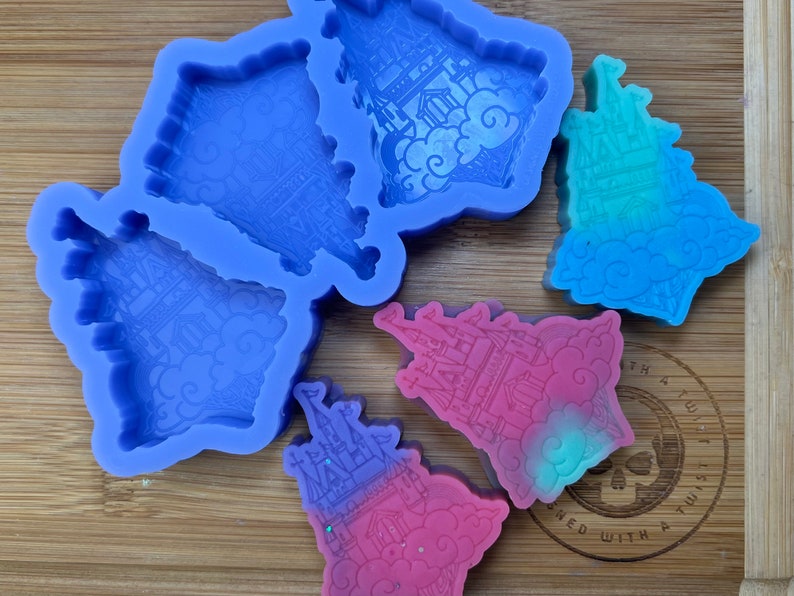 Dream Castle wax Melt Silicone Mold for Resin. Castle Wax Melt Silicone Mould. image 3