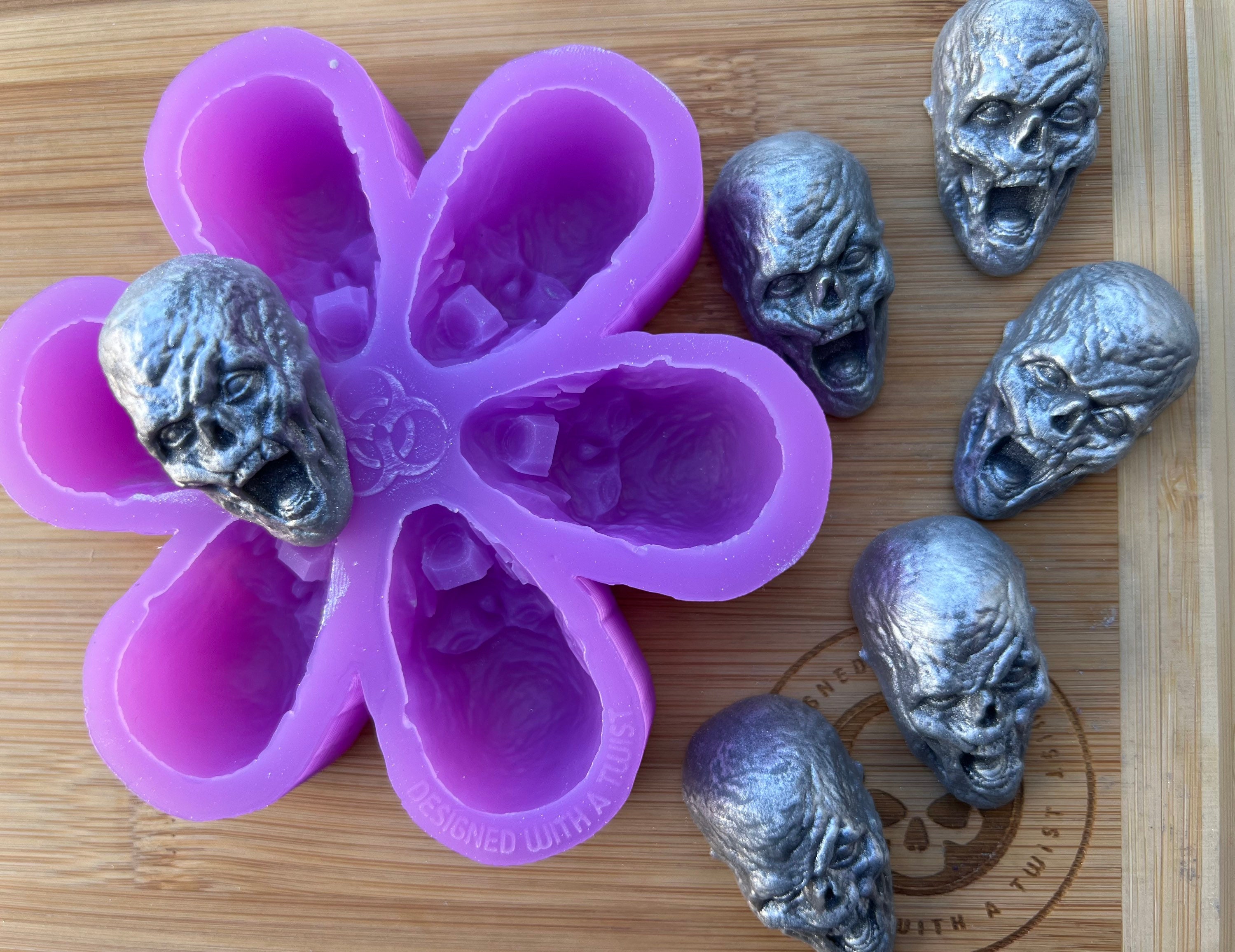 3d Tombstone Wax Melt Silicone Mold for Wax. Wax Melt Silicone Mould.  Halloween Silicone Mold. Toe Tag Silicone Mould 
