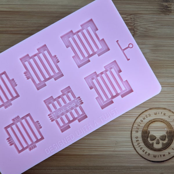 Mini Dice Jail Mould. Silicone Mold Resin Mould. DnD Dice Jail Mold.