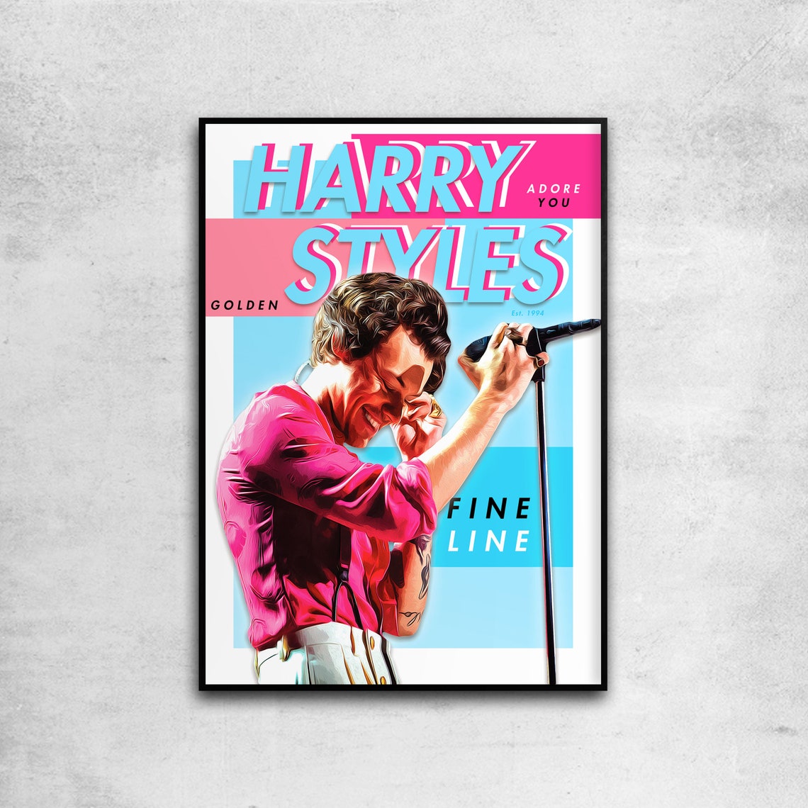 Harry Styles Fine Line Poster Print With Customisable Song | Etsy