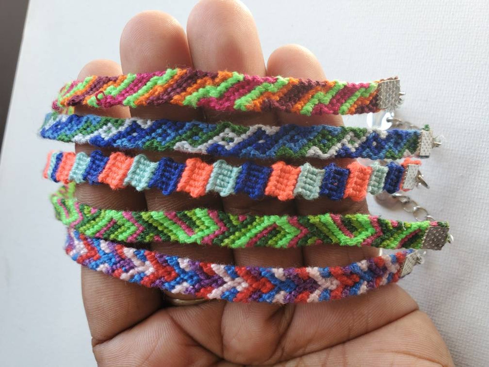 Handwoven friendship bracelets with clasp Etsy