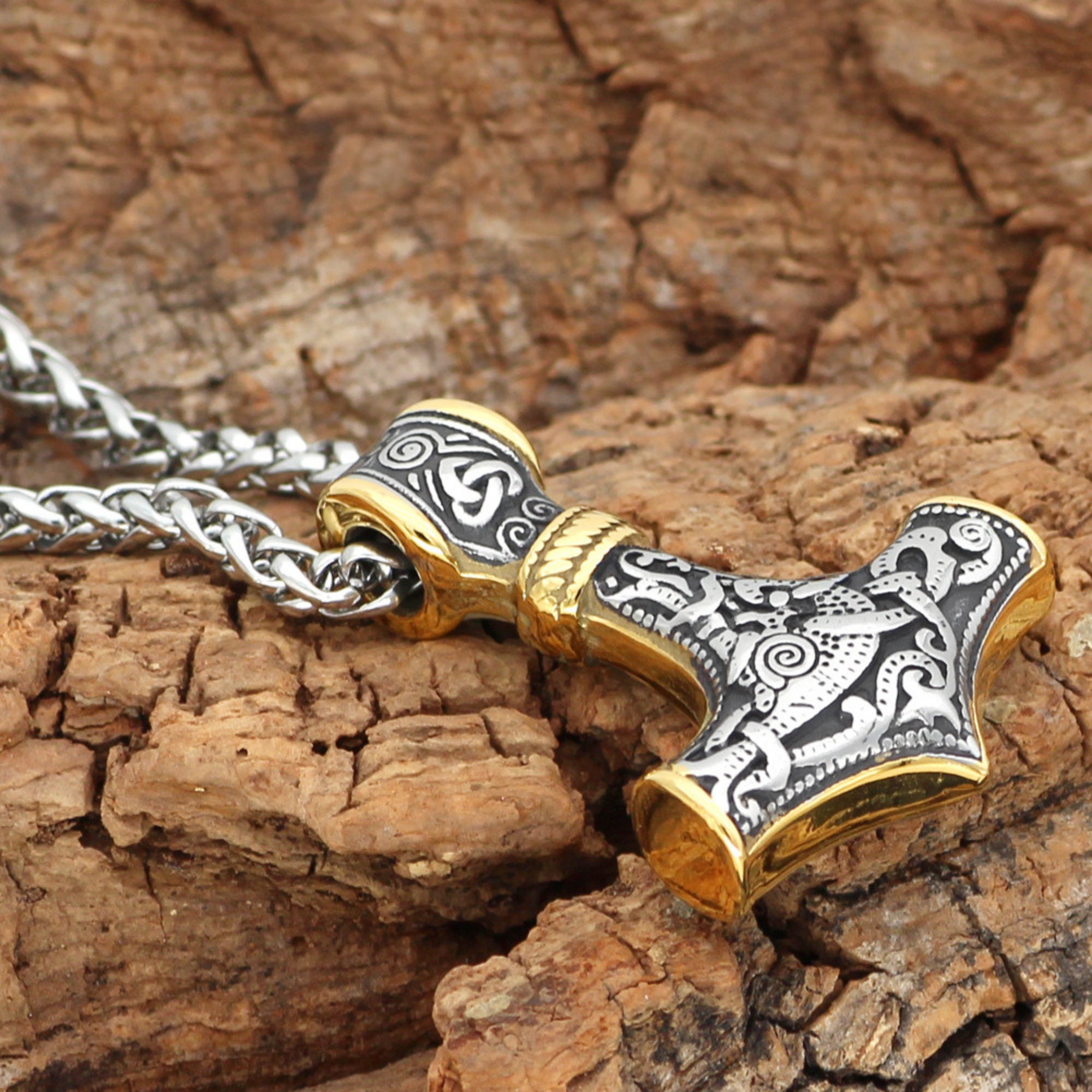 Thor's Hammer Necklace Viking Necklace Norse Viking Etsy UK