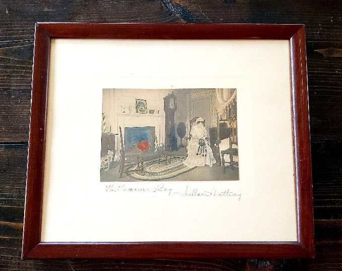 Vintage Wallace Nutting Handpainted Photograph, Signed Original