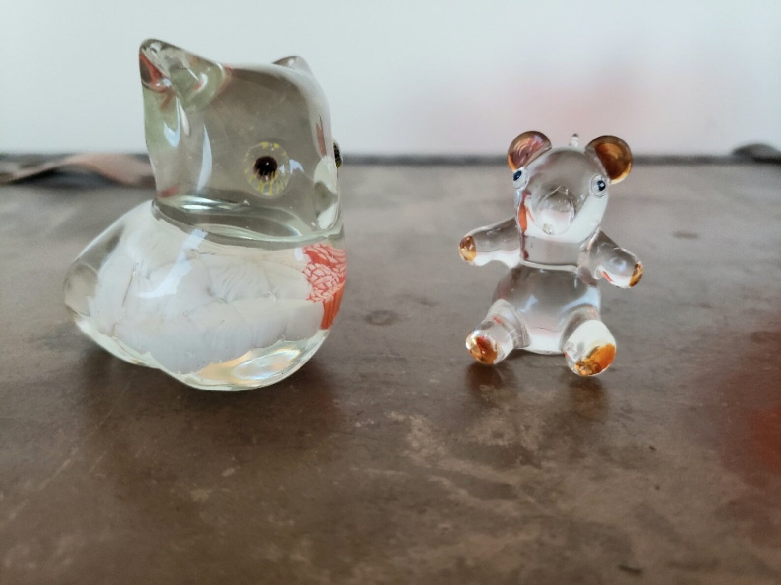 Elephant Paperweight & Owl Paperweight Glass Animals Glass Etsy
