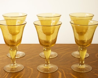 Amber Wine Glasses Set Of 6 – 16oz Handblown Long Stem Glasses For Red, White & Rosé – Elegant Glassware For Dining & Gifting - View #3