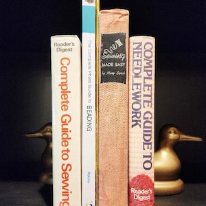 Vintage Sewing Books, Reader&#39;s Digest Complete Guide to Sewing & Complete Guide to Needlework, Complete Photo to Beading, Sewing Made Easy