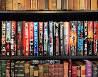 James Patterson Hardcover Novels (18), Fill A Bookshelf, Shelf Full of Books, Bundle of James Patterson Novels (18), Library Staging, Decor