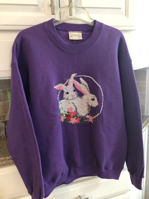 Vintage Easter Sweatshirt/ Riders  Heavy Weight P… - image 3