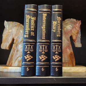Easton Press Nuremberg War Trials Justice at Nuremberg, Nuremberg Diary, Interrogations, COMPLETE Easton Press Nuremberg War Trials Book Set
