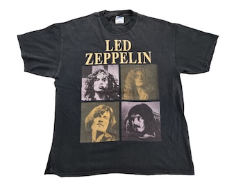 Vintage Led Zepplein XL Tee Shirt Winterland 90's Grunge Rock Band Concert, Vintage Led Zeppelin Double-Sided Concert Tour X-Large T-Shirt