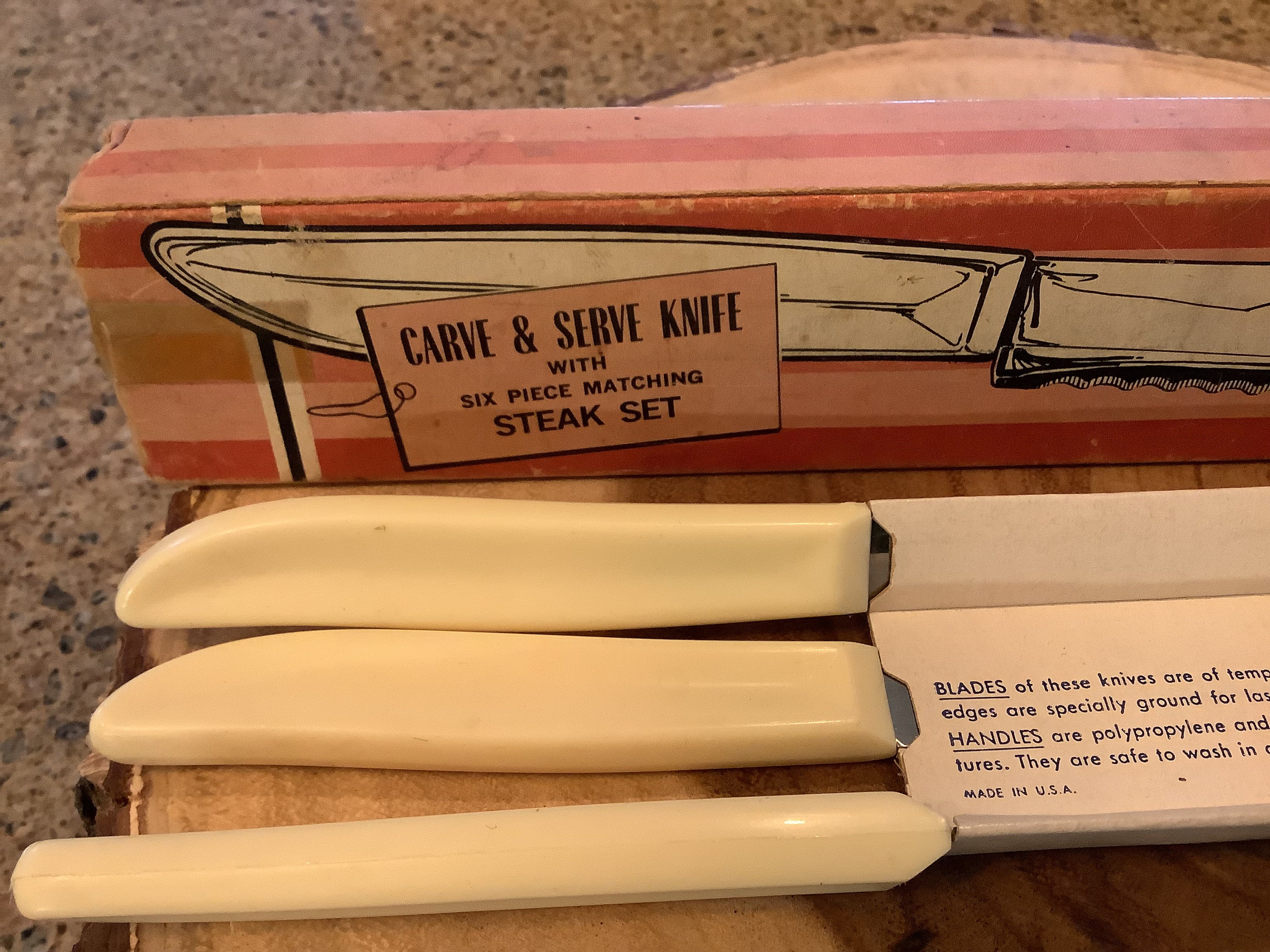 Vintage Famous Quikut Stainless Knife Set Carve and Serve Etsy Canada