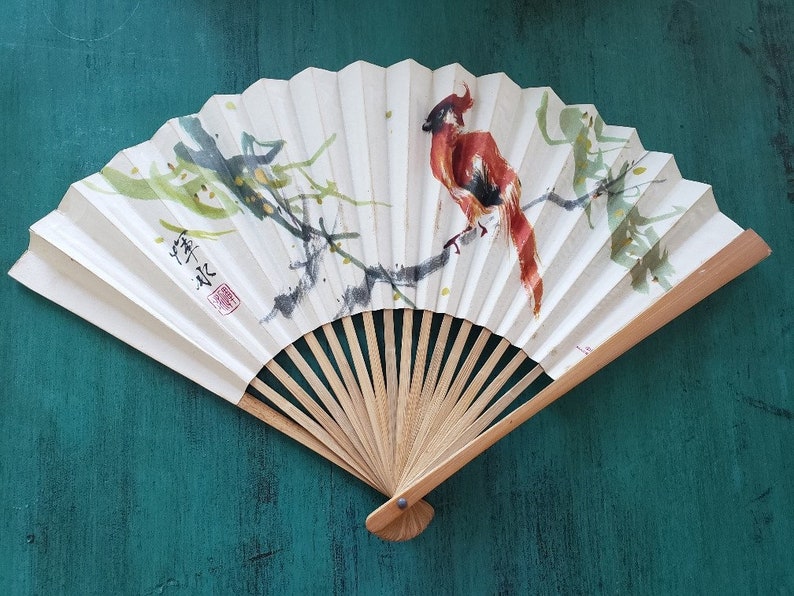 Vintage Asian Hand Fan /& Folding FanDecorative Asian DecorDecorative Asian Hand FanDecorative Asian Folding FanCollectible Asian Fans